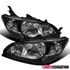 Fit 2004-2005 Honda Civic Coupe Sedan Black Headlights Assembly Left+Right 04-05 (For: 2005 Civic)