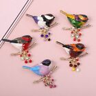 Lovely Cartoon Bird Crystal Enamel Animal Brooch Pin Women Men Costume Jewelry