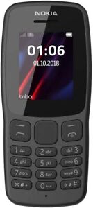 Nokia 106 SingleSim(2018) TA-1190 Dual-Band Factory Unlocked International Model