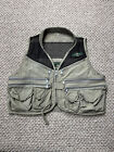 Vintage Orvis Fly Fishing Vest Mens Medium Green Gray Tackle Pockets Utility