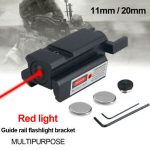 LED Gun Pistol Flashlight & Green/Red Dot Sight Laser Combo For Rail Hunting US