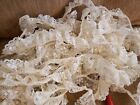 Vintage Off White Thin lace Roll Ruffle Trim Finish 15 Yards New but Antique