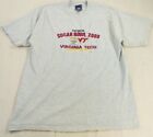 Vintage Virginia Tech Hokies Mens Shirt Gray Large Football Sewn Y2K Pro Player