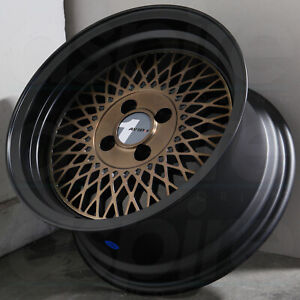 15x8 Bronze Black Lip Wheels AVID1 AV18 4x100 25 (Set of 4)  73.1