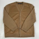 Neiman Marcus Sweater Mens Large Brown Cashmere Cardigan Button Up Long Sleeve