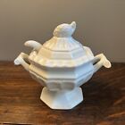 Vintage Red Cliff Ironstone Miniature Condiment Sugar Jelly Tureen 4.5