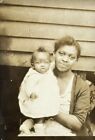 New Listing1920s African American Woman & Beautiful Baby Vintage Snapshot Photo Sepia