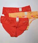 NWT Auden Target women's panties size large lot of 3 hipster cheeky orange