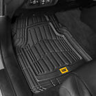 CAT®  4pc All Weather Floor Mats & Cargo Set - Black Tough Rubber Deep Channel (For: 2007 Honda Fit)
