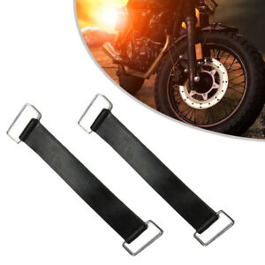 2x Motorcycle Rubber Battery Strap Holder Belt Tool Universal Accessories Black (For: Indian Roadmaster)