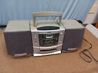 Sony CFD-Z550 Boombox Portable AM FM Radio CD Cassette Stereo Removable Speakers