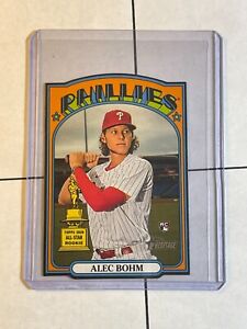 Alec Bohm 2021 Topps Heritage 1972 Die Cut Rookie Card RC #72DC-12 Phillies