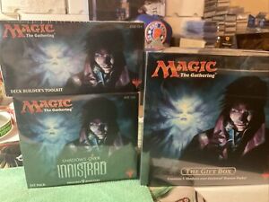 MTG  SHADOWS OVER INNISTRAD LOT FAT PACK,GIFT BOX,BUILDER,S TOOLKIT FACTORY NEW