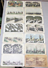 14 Stereograph Cards of Battle scenes Immense Gun Gas Mask Explosion of Ammo #4