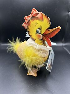 Bethany Lowe Designs Easter Retro Duck Chick Figure 6” NWT