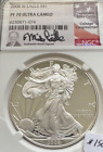 2008 W AMERICAN SILVER EAGLE MIKE CASTLE SIGNED NGC PF 70 UCAM 074