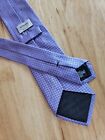 ARMANI COLLEZIONI Light Purple Geometric 100% Silk Men's Tie Made In Italy