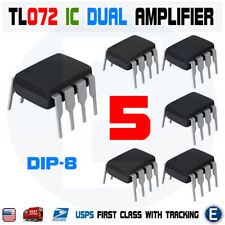 5PCS TL072CP TL072 Low Noise JFET Dual Op-Amp DIP-8 IC Operational Amplifier