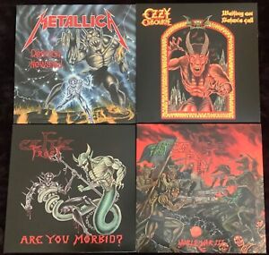 METALLICA OZZY CELTIC FROST 4LP SLEEVES ONLY THRASH METAL HEAVY NO RECORDS RARE