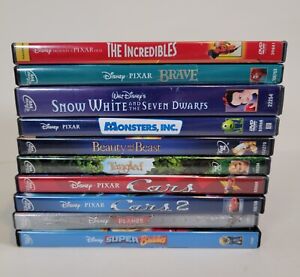 Disney Pixar Movies (10 DVD Lot) Incredibles, Cars, Brave, Snow White, Tangled