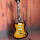 Sunburst Flamed Maple Top SG Electric Guitar P90-S-P90 Solid Mahogany Fast Ship
