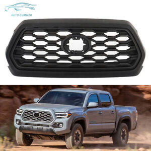 Full Matte Black Grill For Toyota Tacoma 2016-2022 Front Upper Grille Assembly (For: 2021 Tacoma)