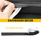 2M PU Leather Car Dashboard Decor Line Strip Sticker Moulding Line Trim White