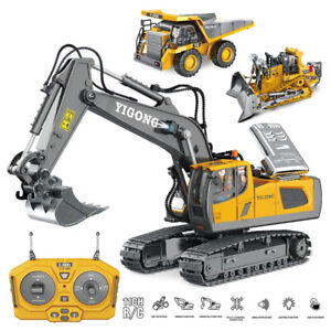 1:24 RC Excavator Dump Truck Bulldozer Construction Toys Remote Control Crawler