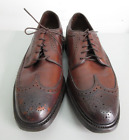 Florsheim Imperial Shoes Men Red Burgundy Royal Leather Wing Tip Brogue VINTAGE*