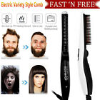 Quick Heated Professional Beard Straightener Comb for Men's Hair Styling Brush