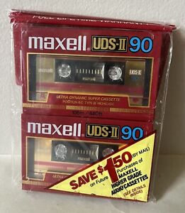 New ListingLot Of 2 MAXELL UDS  II  90  TYPE II  BLANK CASSETTE  TAPE Sealed New