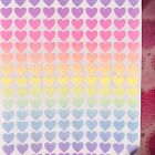 288 Bright Rainbow Heart Stickers! ~ tiny ~ 0.25 inch ~ Cute for Valentines!