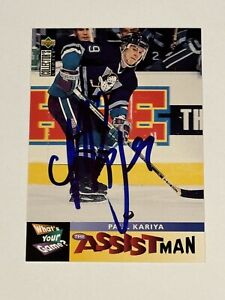 Paul Kariya 1995-96 Upper Deck Authentic Signed Auto Card HOF Mighty Ducks PROOF