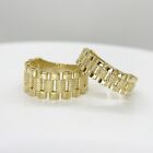 10k Solid Gold Rolex Style Rollie Presidential Band Ring Gift for Men Women