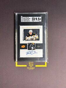 2020-21 UD The Cup '03-04 Exquisite Auto Patch 1/1 # Brad Marchand SGC 10/9.5