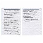 The Who John Entwistle 2000s Handwritten To Do Lists Notes