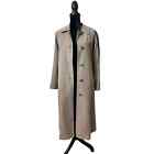 Vintage Burberry Olive Green Button Front Trench Coat Sz 8
