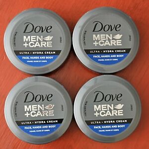 Lot of 4  Dove Men Care Ultra Hydra Cream Face Hands Body 2.53 fl oz