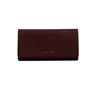 Calvin Klein Women's Saffiano Leather Trifold Wallet Merlot