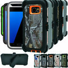 For Samsung Galaxy S7 Edge Camo Case With Clip(Belt Clip Fits Otterbox Defender)