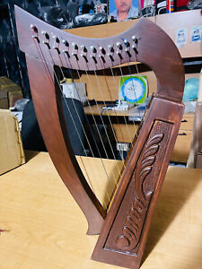 22 String Lever Harp Celtic Irish Style Solid wood free Carrying Bag string