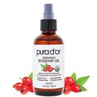 PURA D'OR Dor Organic Rosehip Seed Oil 100% Pure for Anti-Aging Skin & Hair, 4oz