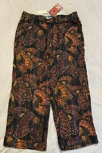 Anthropologie FARM RIO Butterfly Sky Printed Elastic Waist Pants Size XL NWT