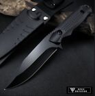 Tactical Lightweight Fishing Black Fixed Blade Survival Knife with Sheath EDC