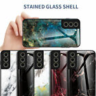 For Samsung Galaxy S22 Plus S22 Ultra Hot Sale Pattern Tempered Glass Phone Case