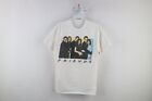 Vintage Mens Small Distressed Spell Out Friends Television Show T-Shirt White
