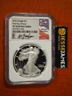 2022 S PROOF SILVER EAGLE NGC PF70 MICHAEL GAUDIOSO SIGNED FIRST DAY OF ISSUE