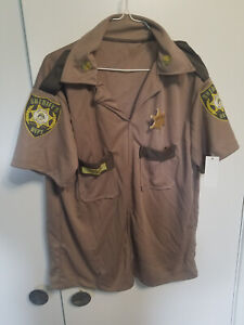 NWT Sheriff RICK GRIMES KING COUNTY SHIRT Costume Walking Dead RUBIES 2011