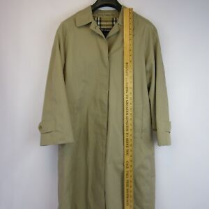 Burberry Trench Coat Men's  Large Beige Nova Check Vintage Style Made in England