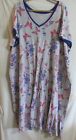 Dreams Co. Multi Color Short Sleeve Long  Nightgown Size 4X